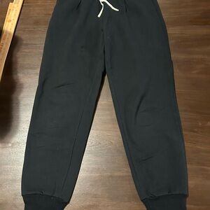 Varley Black Joggers with White Drawstring